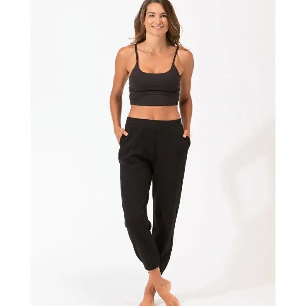 Threads 4 Thought Women's Invincible Fleece Jogger, Black, Size Large EUC